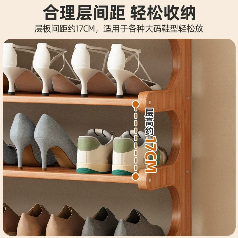 Wooden Shoe Storage Rack Household Moisture-Proof Multi-layer Storages Shelves High-Capacity Door Simple Shoe Organizer Cabinets