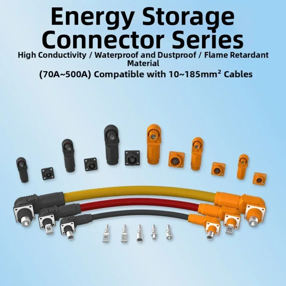 Energy Storage Connector 70A to 120A with Flame Retardant ABS Case and Protection Against Accidental Contact for Safe Operation