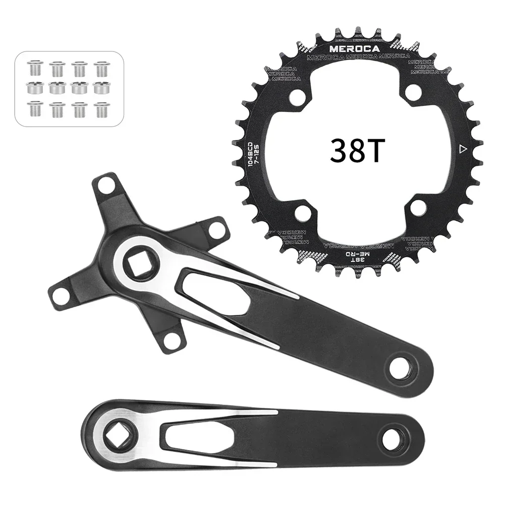 

Aluminum Square Taper Crankset that Prevents Chains from Dropping with Choice of Compatible Chainrings Available