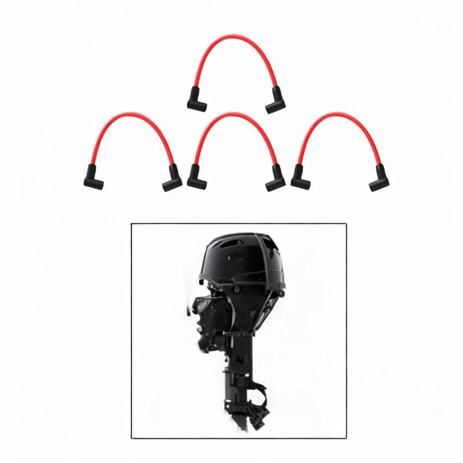 

4 Pieces 582365 High Performance Spare Parts Easy Installation Premium Spark Plug Wire Set Accessories for Johnson Evinrude