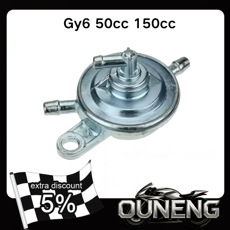 GY6 Vacuum Motorcycle Fuel Pump For GY6 AG50 50cc 150cc ATV Scooter Motorbike 3 Port In-line Petcock