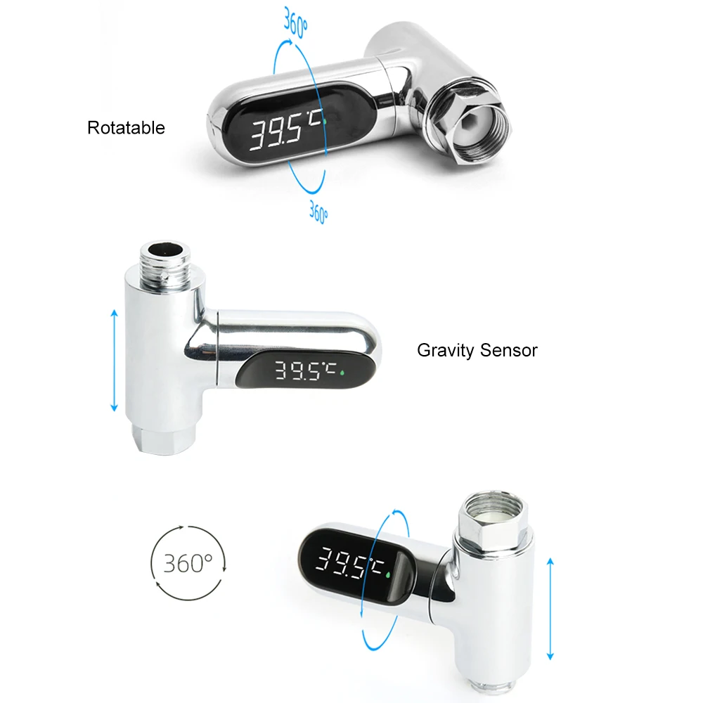 Electricity Shower Faucets Water Thermometer Hot Tub  Water Temperature Monitor Bathing Temperature Meter LED Display Home