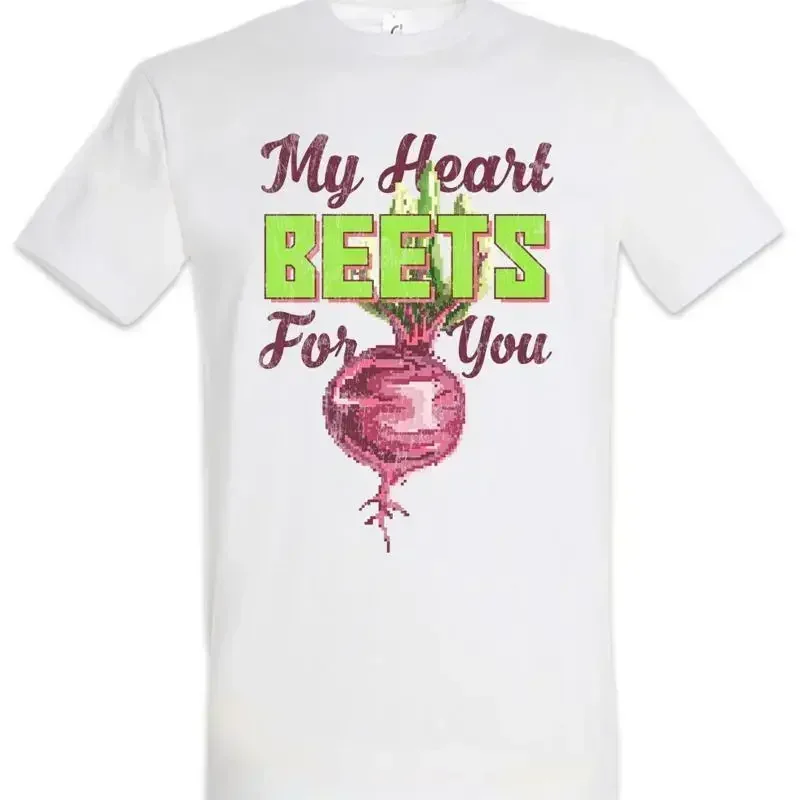 My Heart Beets For You T Shirt Pixel Retro Arcade Nerd Vegan Love Red Beet