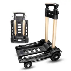 Foldable Trolley Heavy Duty Hand Truck With Backpack Luggage Cart Shopping Cart For Luggage Moving Travel Shopping