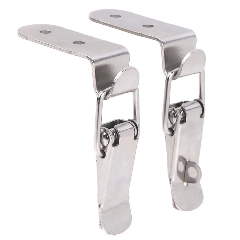 1PC 90 Degrees Duck-mouth Buckle Hook Lock Iron Spring Loaded Draw Toggle Latch Clamp Clip Hasp Latch Catch Clasp