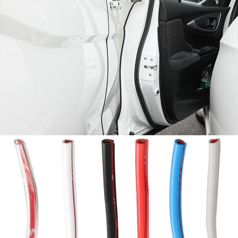 2/5/10M U-type car Anti-collision Strip Door side seal Invisible Anti-collision body Protection Sticker Car Scratch Protector