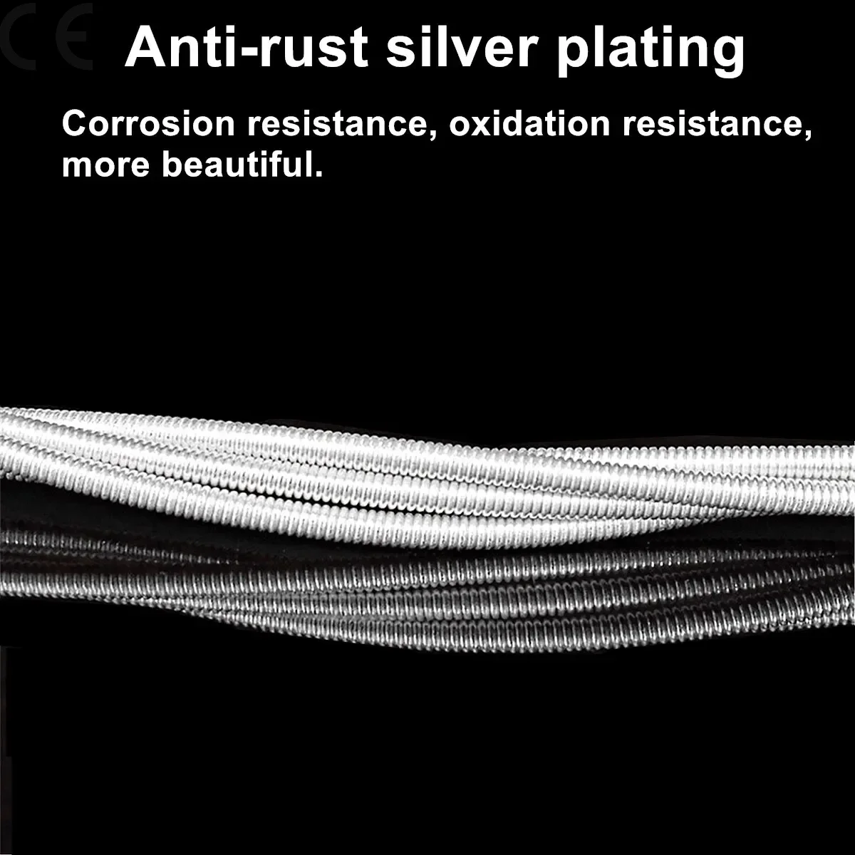 6pcs Classical Guitar Strings Set Plating Super Light Classic Guitar Clear Nylon Silver Strings Silver Plated Copper image 3