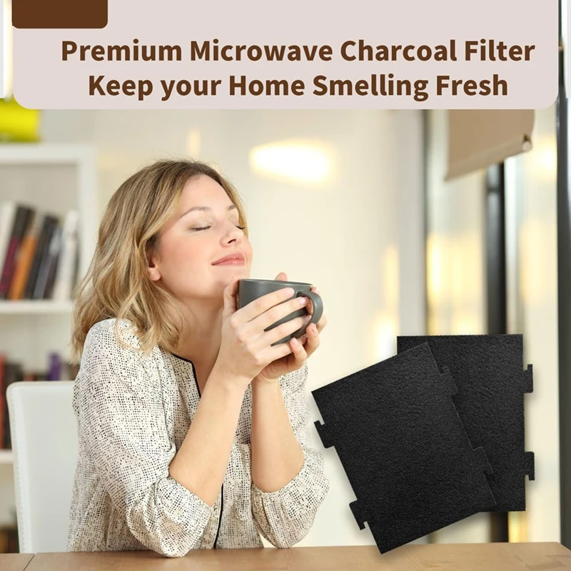 6 Pack Activated Charcoal Filters Replacement For Whirlpool & Kitchenaid Over The Range Microwaves KMLS311HS, WML55011HS