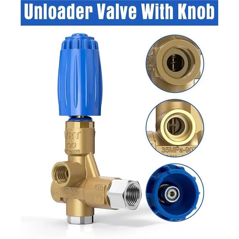 BHTS-V.B 85/310 Unloader Valve For Pressure Washer Pump With Knob