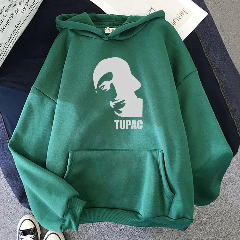 Tupac 2pac Hoodies Unisex Fashion Punk Long-sleeved Sweatshirt Manga Graphic Aesthetic Men/women Four Seasons Aldult Casual Soft