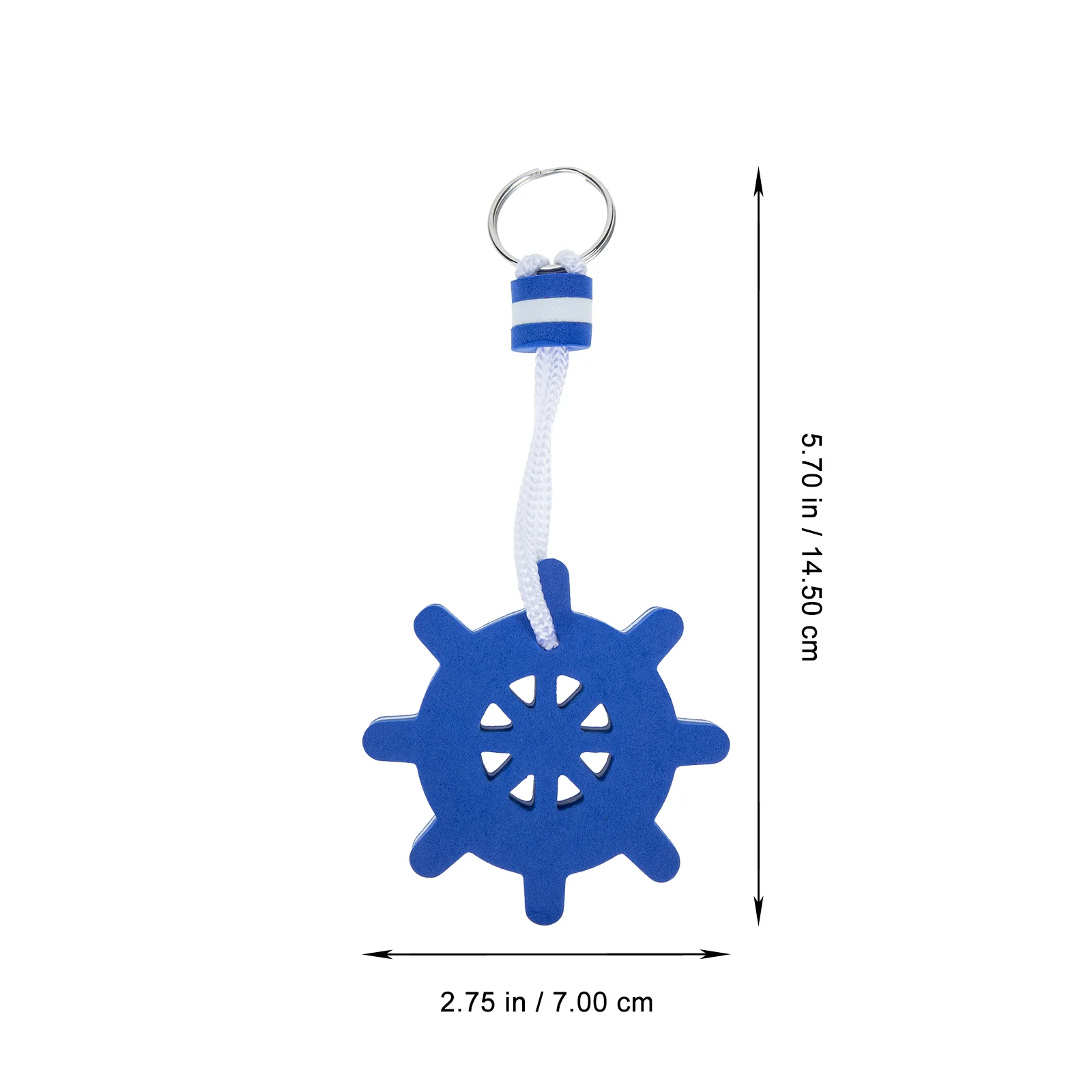 10 Pcs Nautical Floating Keychain Heavy Duty Ring for Boat Keys Blue Wire Car Holder