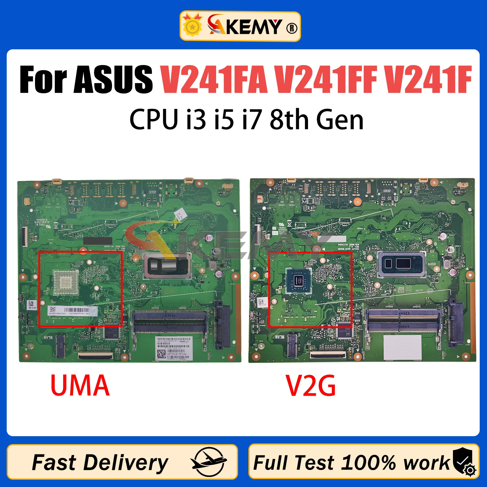 

AKEMY V241FA Mainboard For ASUS Vivo AiO V241FA V241FF V241F All-in-one Motherboard with I3 I5 I7 8th Gen CPU Test OK