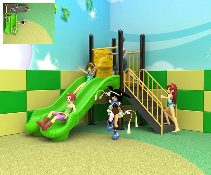 Backyard Discovery Commercial Plastic Playground Wave Slide Clubhouse Balconies Playhouse Step Ladder Outdoor Play Set