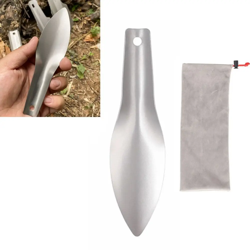 Durable Ultralight Backpacking Trowel Mini With Storage Bag Hand Shovel Silver Camping Shovel Outdoor Camping