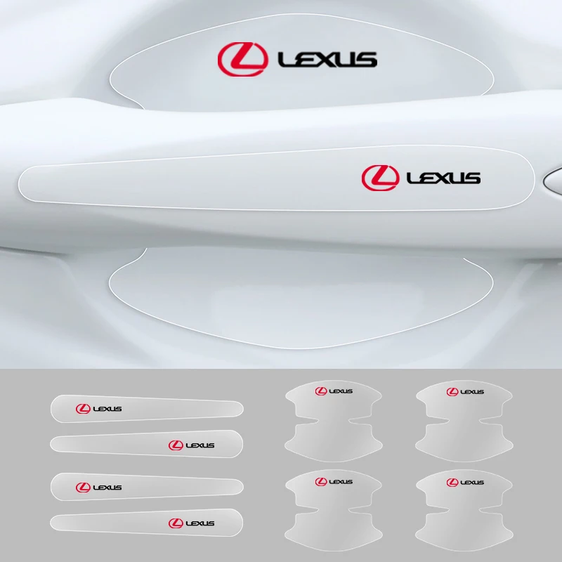 

Car Sticker 8pcs Transparent Car Door Handle Bowl Stickers Anti-scratch Protection For Lexus EX300H RX450H IS300H ES300H NX RX G