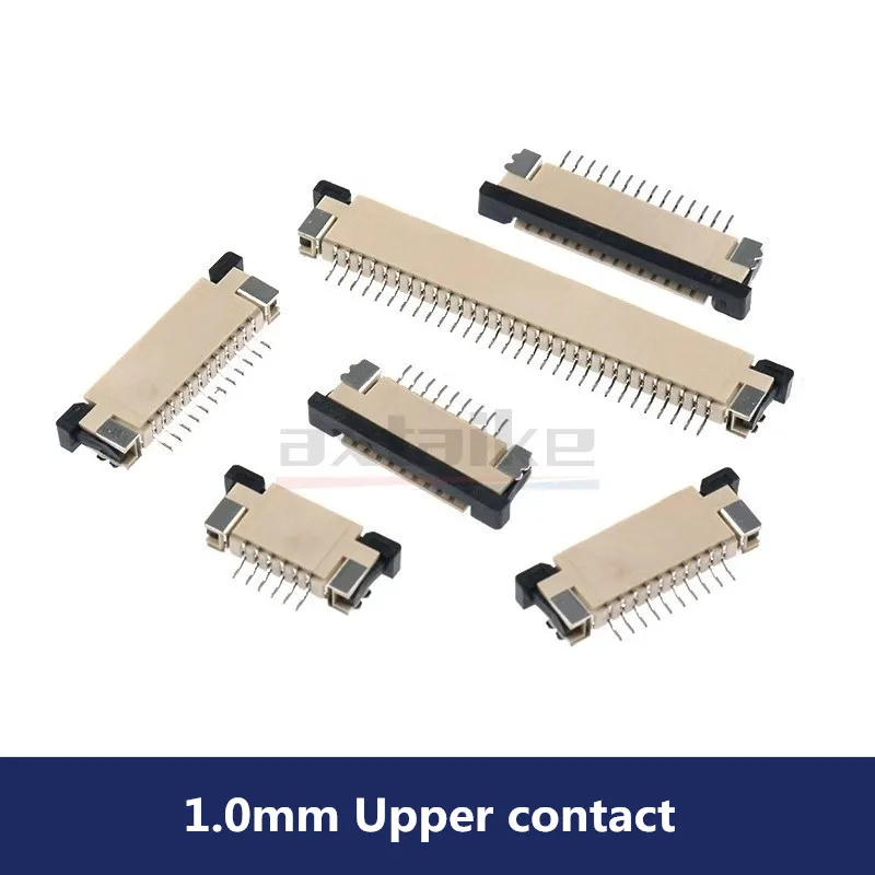 10PCS 1.0mm Upper / Lower Contact 4Pin - 30Pin 1mm FPC FFC Flat Cable Connector Socket 5/6/7/8/10/12/14/15/16/18/20/22/24/26Pin