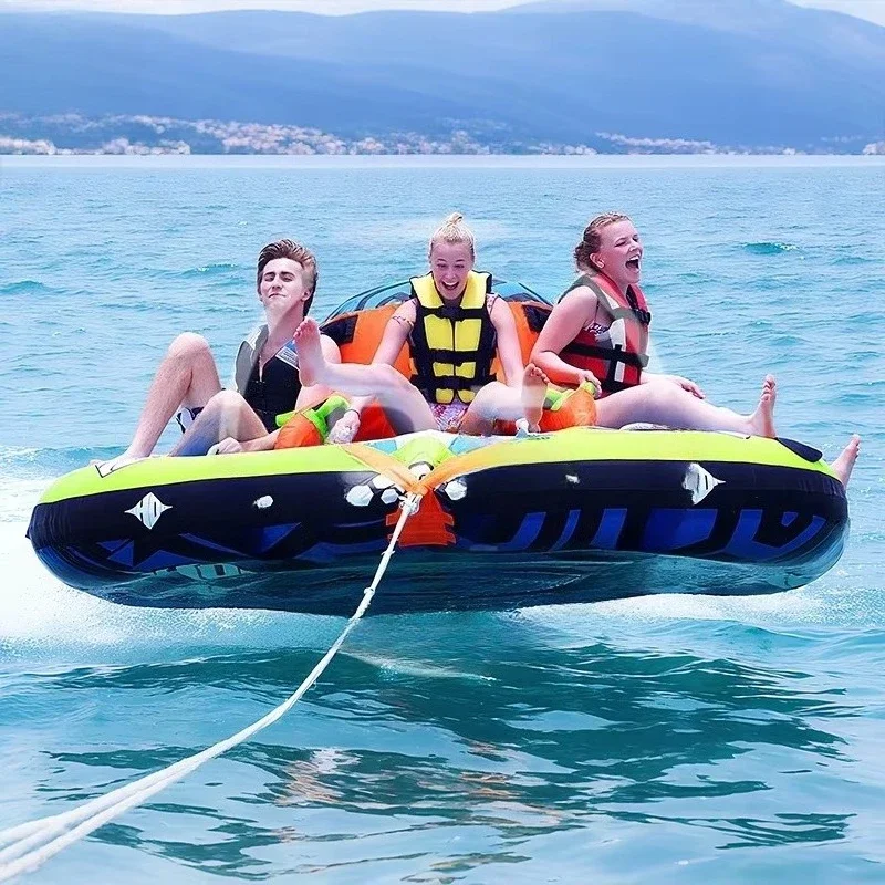

Promotion 4-10 People Inflatable Aqua Floating Towable Water Toys Tube Skie Boat/ Inflatable Donut Boat