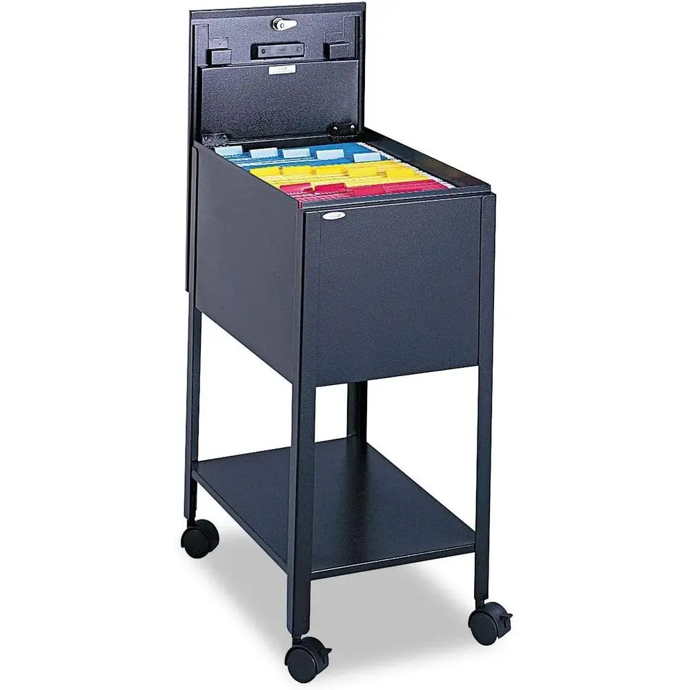 

Mobile Letter-Size Tub Stand with Lock, Black