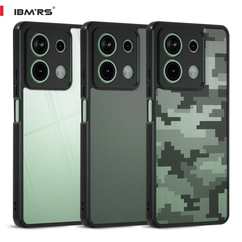 

for Redmi Note 13 4G Case Military Design [Anti-Fingerprint][Shockproof] Matte TPU Cover with Wrist Strap & Camera Protection