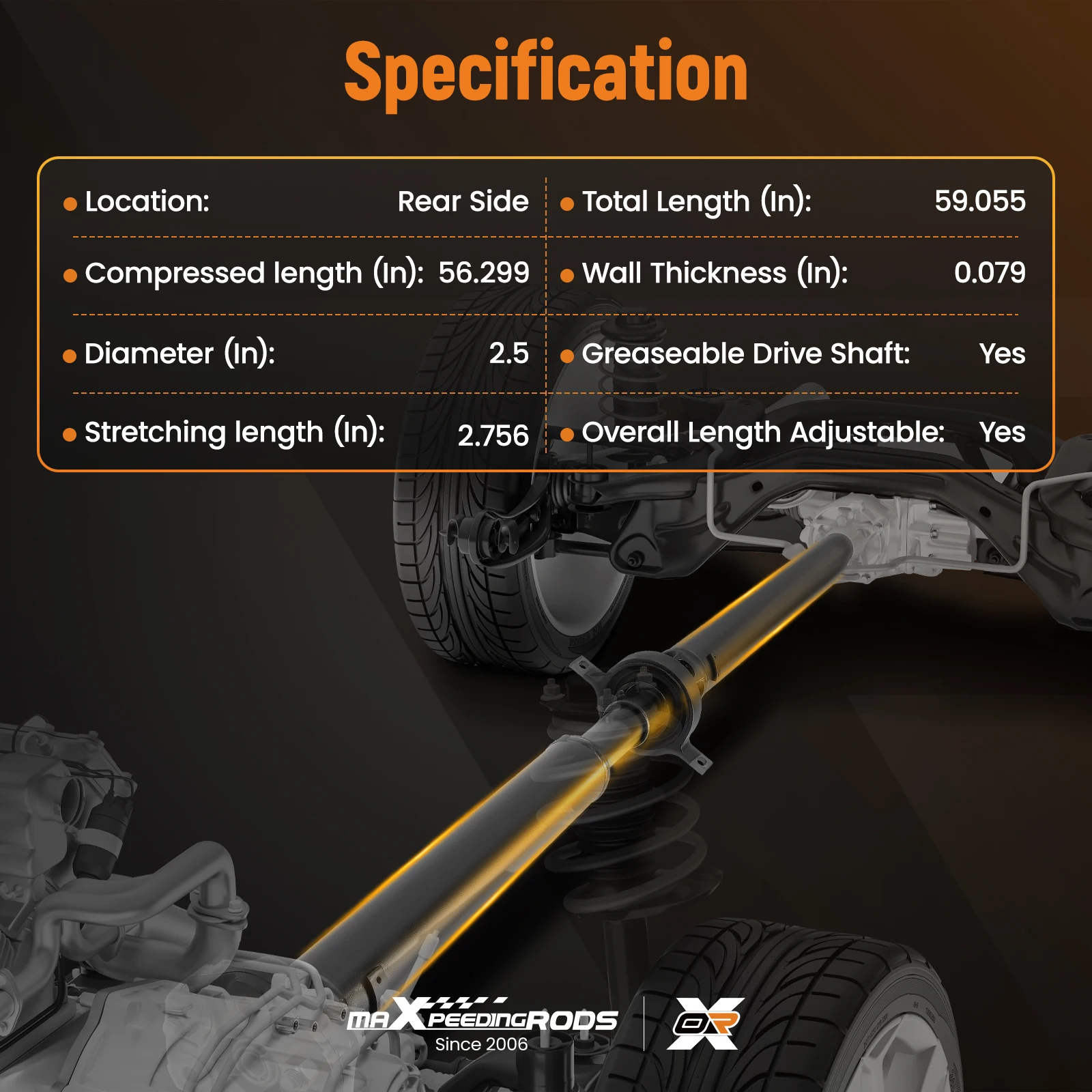 Poros Penggerak Belakang Prop Drive Shaft Untuk BMW E90 325i 328I 2006-2013 26107551199 26107527355 431-50182