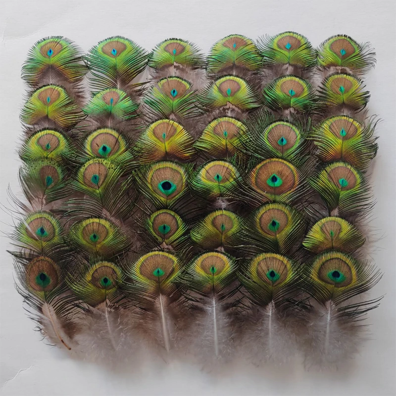 Rare Feathers! 50pcs/Lot 7-10cm Long NATURAL PEACOCK FEATHERS-Fly Tying Material,Mini Peacock Eye Feathers