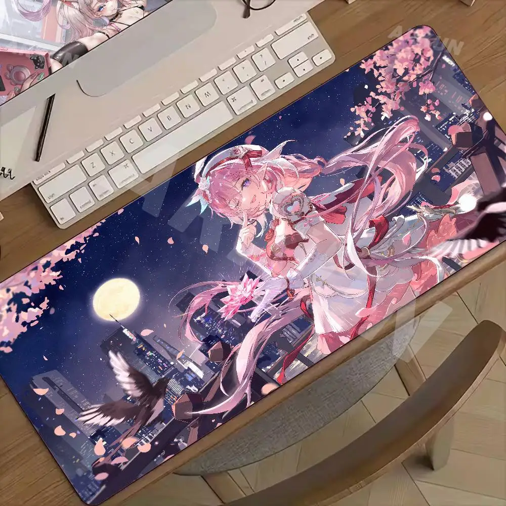 

Popular Honkai Impact 3rd Kawaii Elysia Mousepad Anime Gaming Mouse Pad Anti-Slip Rubber Base Spill-Resistant Durable 4mm Thick