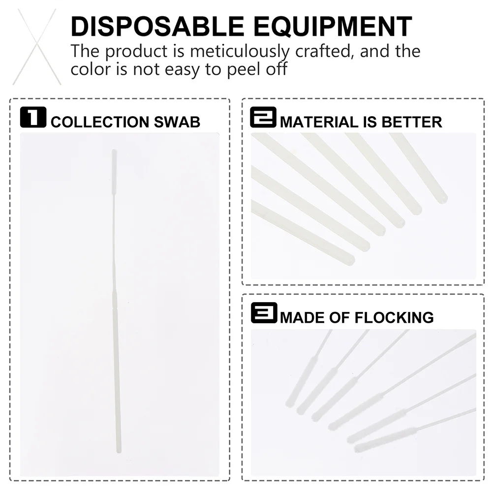 30Pcs Nasopharyngeal Swabs Flocked Tip Multi-Function Sampling Sticks for Rapid Accurate Results Laboratories Flocking Swabs