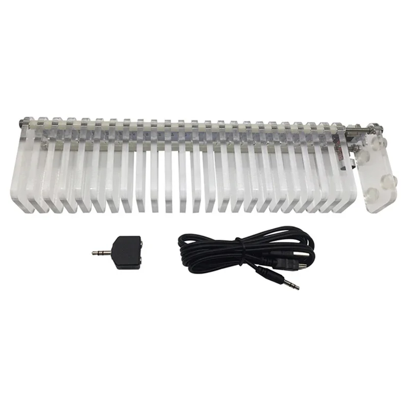 Nvarcher KS25 التحكم في الصوت VU متر ، عمود الكريستال ، مستوى الصوت ، LED برج الطيف الموسيقى للمسرح المنزلي