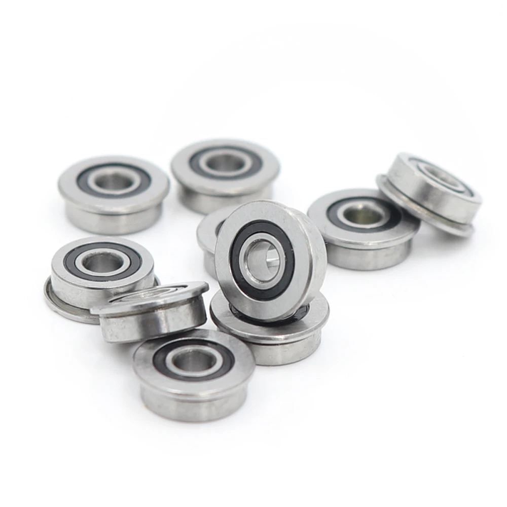 MF83-2RS Bearing 3x8x3mm ( 10 PCS ) ABEC-1 Miniature Flanged MF83RS Ball Bearings RF-830DD