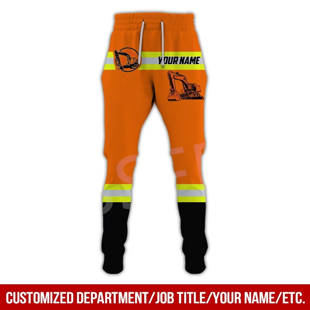 Tessffel Cosplay Crane Heavy Equipment Operator Worker Customize Name 3DPrint Casual Trousers Streetwear Loose Sports Pants A3