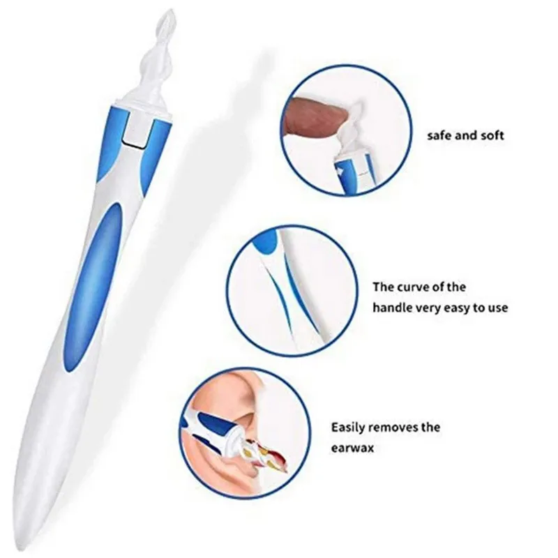 Ear Cleaning Tools Tools Ear Scoop Cleaning Ear Wax Silicone Soft Spiral Beauty Care Gadget Portable Personal Hygiene Set