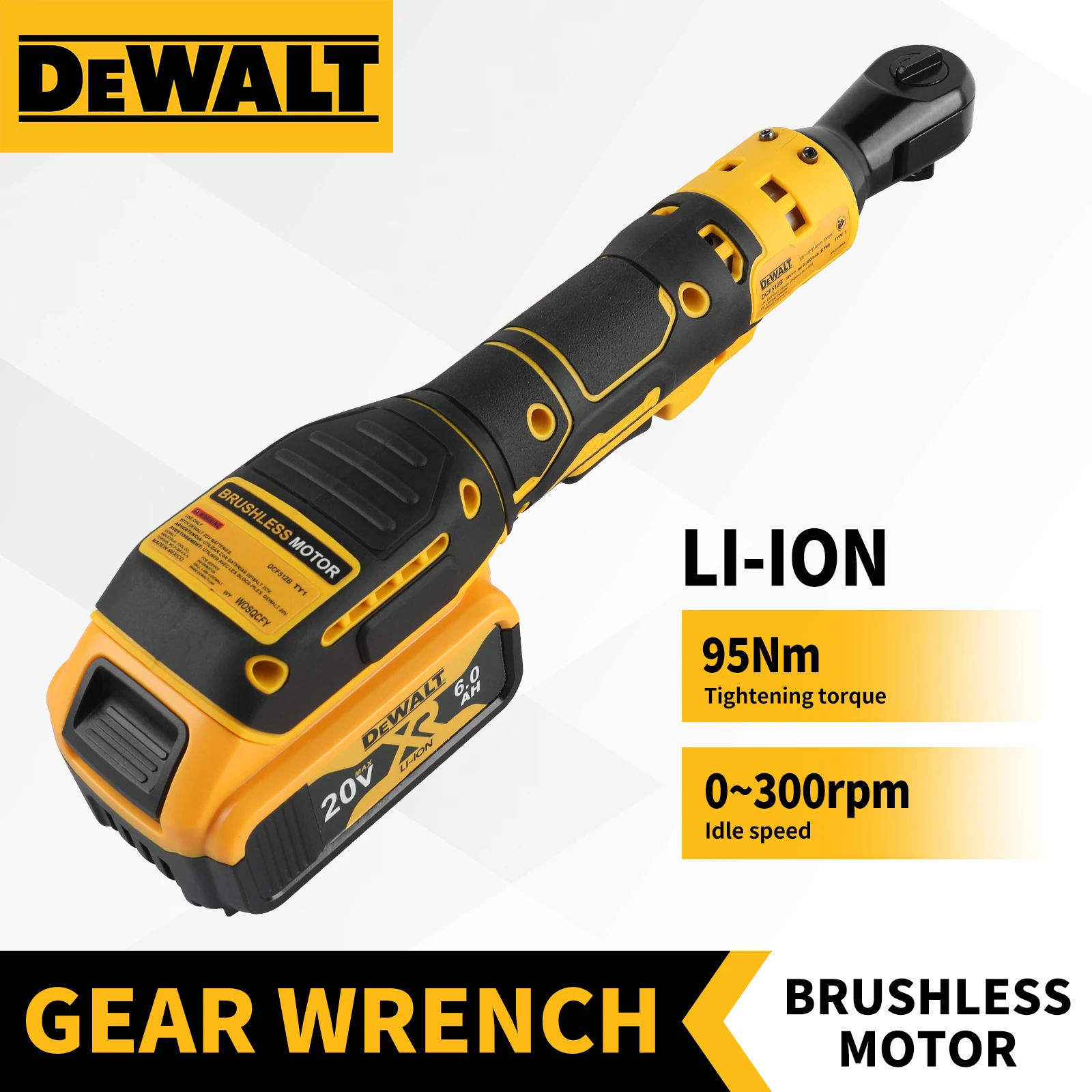 

Dewalt DCF512 1/2 Inch Right Angle Wrench Ratchet Brushless Cordless Variable Speed 20v Electric Wrench 3.8 Inch