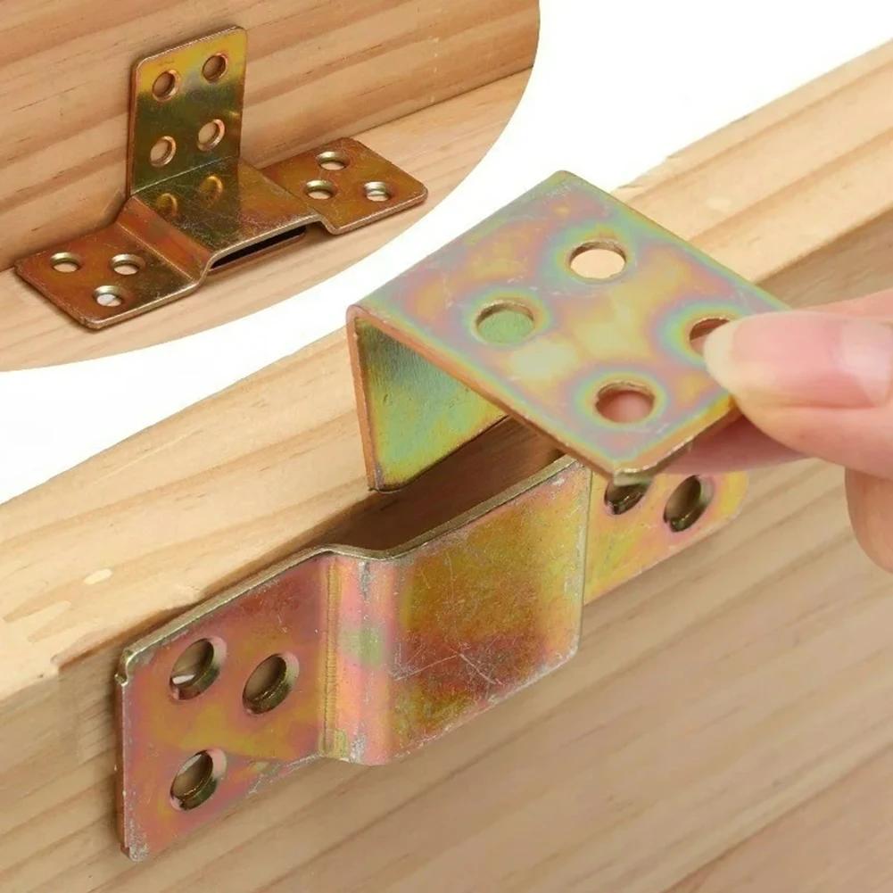 Bed Frame Corner Braces 2PCS 6PCS Iron Material for Strengthening Wooden Bed Frames and Supporting Weight Load