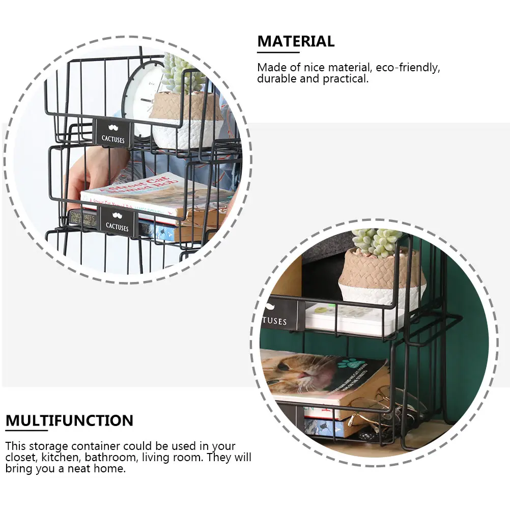

Iron Art Storage Basket Eco Friendly Hollow Design Breathable Closet Kitchen Bathroom Living Room Snack ganizer