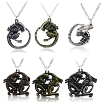 Movie Restore Scene Aliens Predator AVP Necklace  Alien Queen Figure Cosplay Pendant Accessories Gift