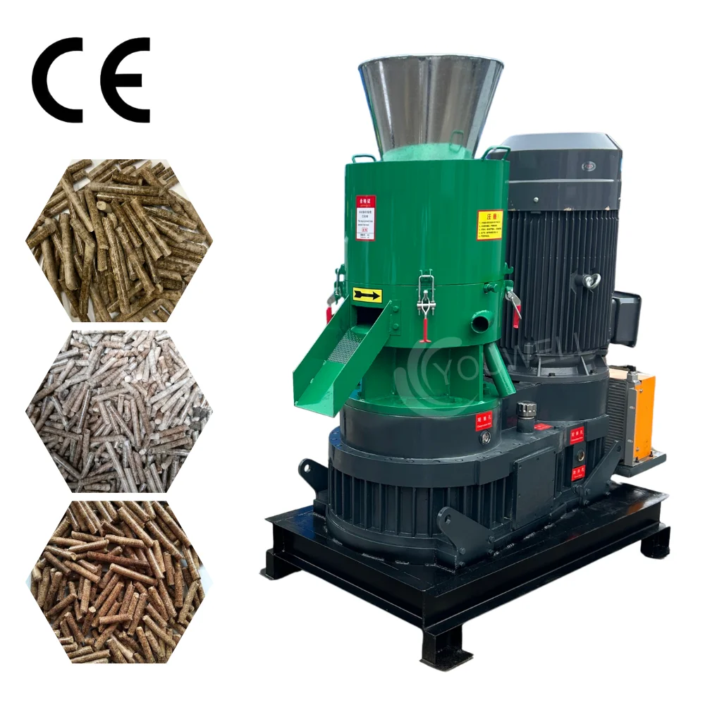 Premium Quality 1T/H Gear Driven Motor Customizable CE Certified High Productivity Biomass Wood Pellet Machine for Industrial