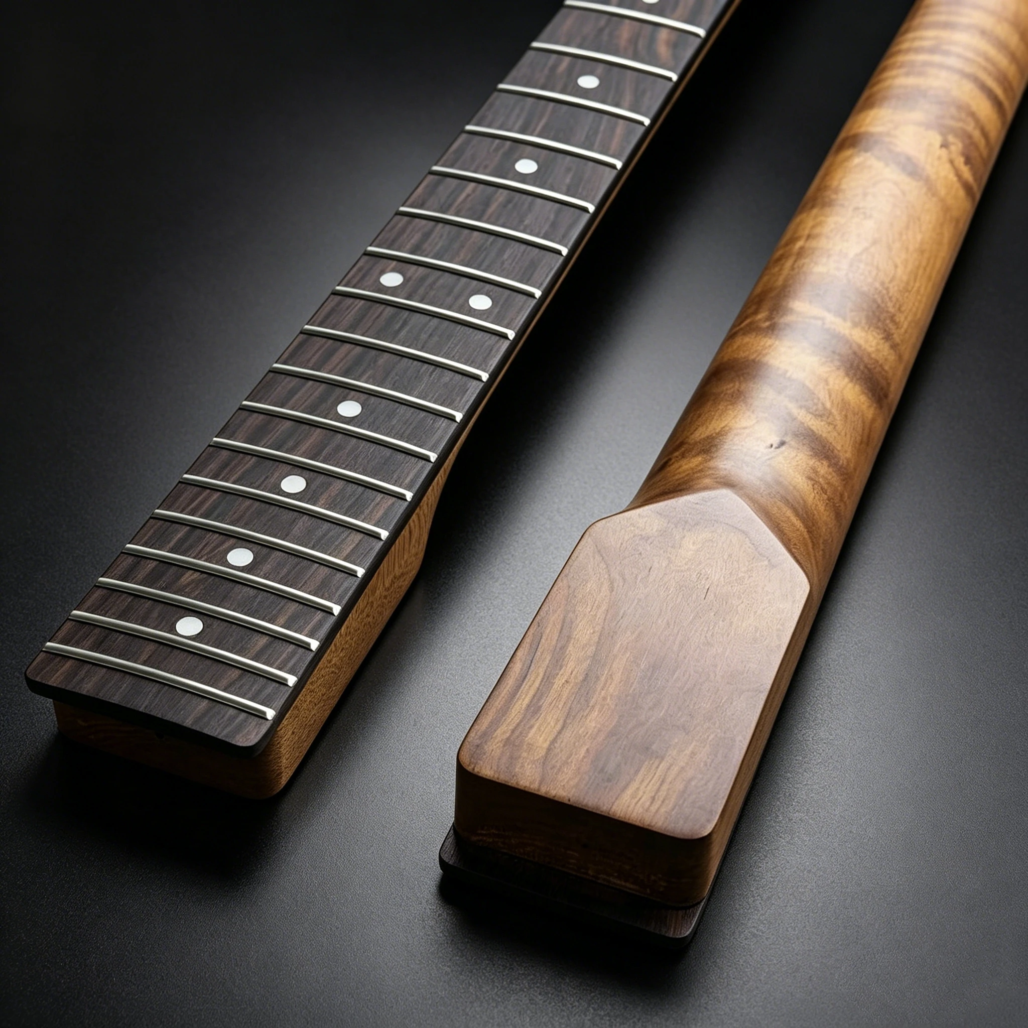 TL Guitar Neck Roasted Flame Maple Rosewood Fretboard 22 Fret TL Style DIY Guitar Building Parts
