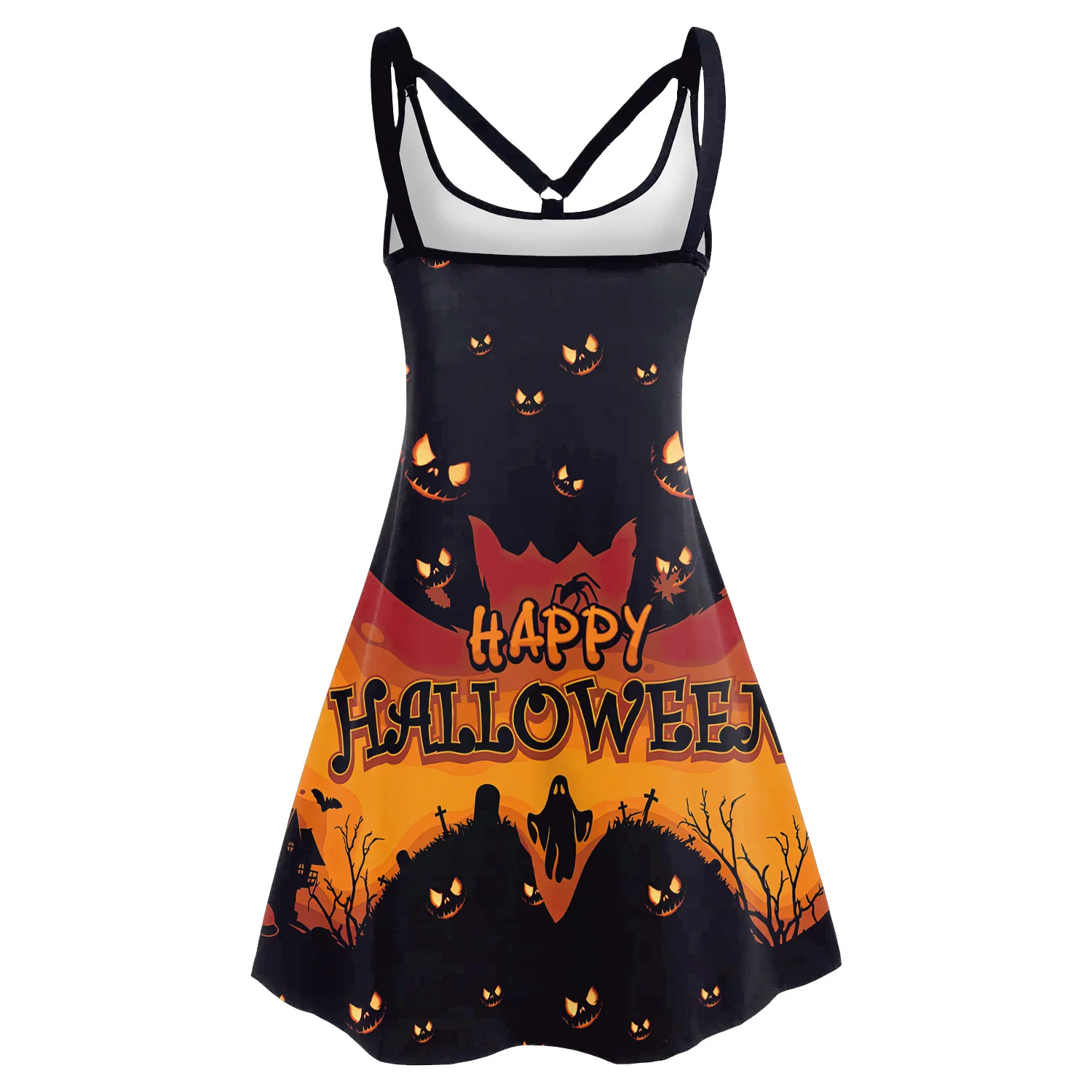 [Sei il mio segreto] abiti da festa estivi di Halloween per le donne Goth elegante Sexy a-line Y2K nero Slip senza maniche abiti Vestido