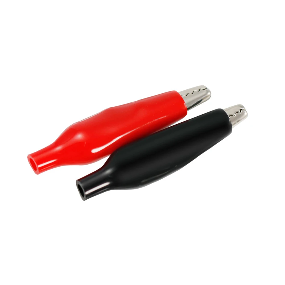 

60Pcs 28Mm Crocodile Clips Alligator Clip with Plastic Boot for Electrical Testing Car Red Black Metal Clamps