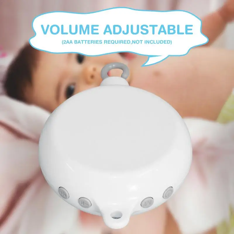 Baby Rattles 35 Songs Rotary Baby Mobile Crib Bed Bell Toy Battery Operated Music Box Bell Crib Electric Infant Holder Hang Toys