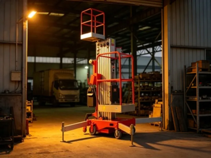 Aluminum Mast Man Lift Electric Vertical Hydraulic Man Lift Hydraulic Electric Aluminum Mast Lift 250kg Vertical Equipment
