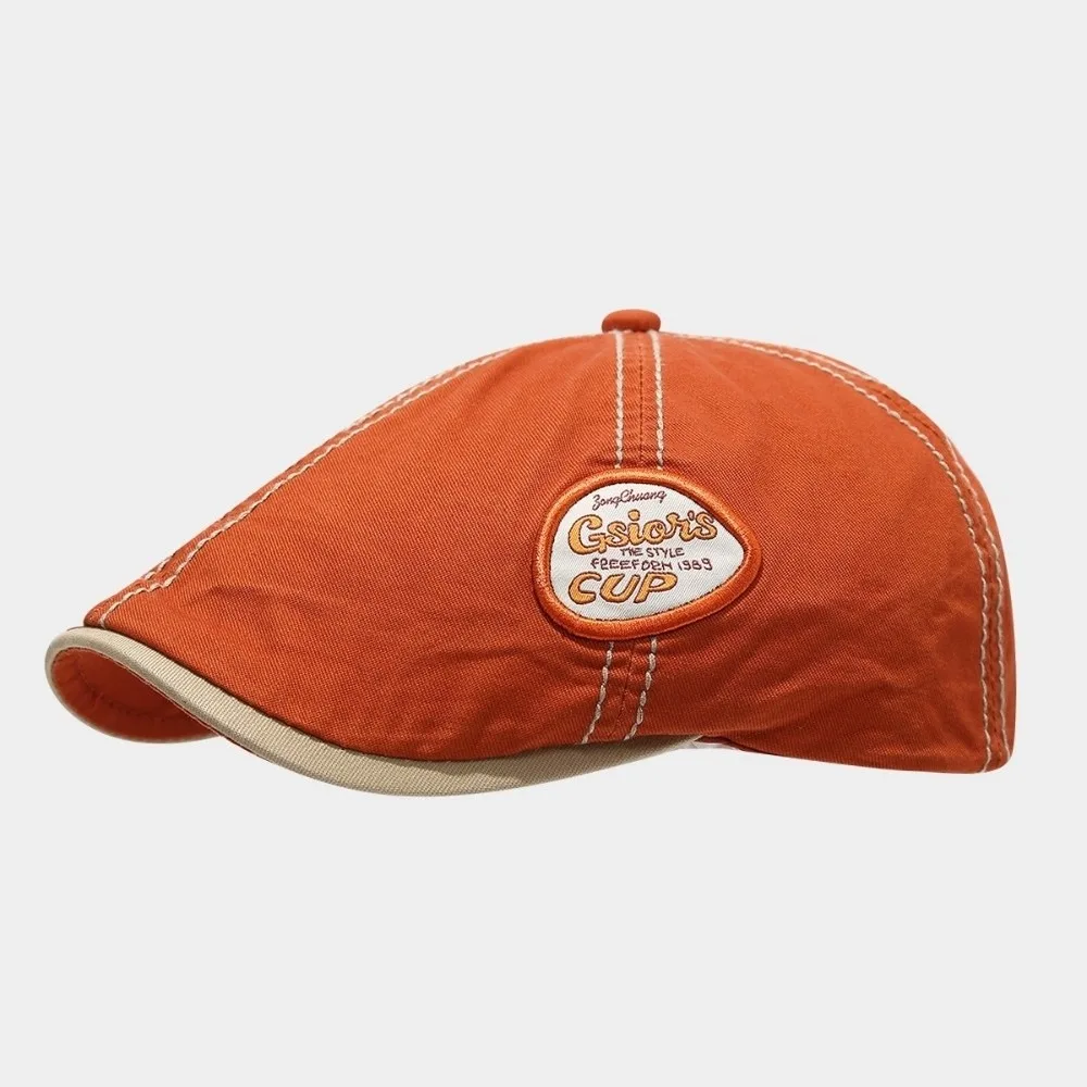 

Ins Vintage Forward Hat Embroidey Y2k Newsboy Cap Visor American Cowboy Caps Teenagers