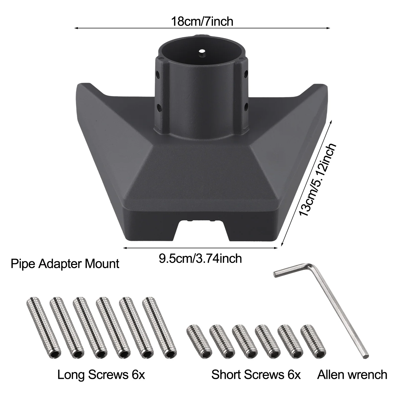 1set Pole Mount Base Replacement Power Tools Accessories For-Starlink For Gen 3 Pipe Adapter Pole Mount Adapter Tools Kit