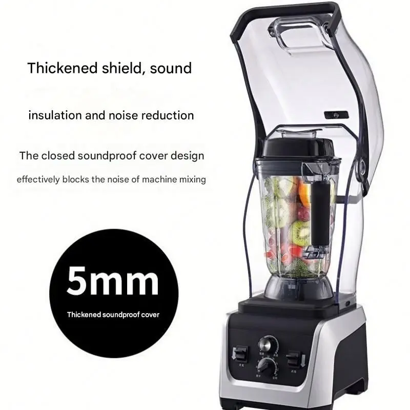 Commercial Blender Manual Juice Extractor Large Capacity Fruit Smoothie Blender Juicer Blender 5.2L Smoothie