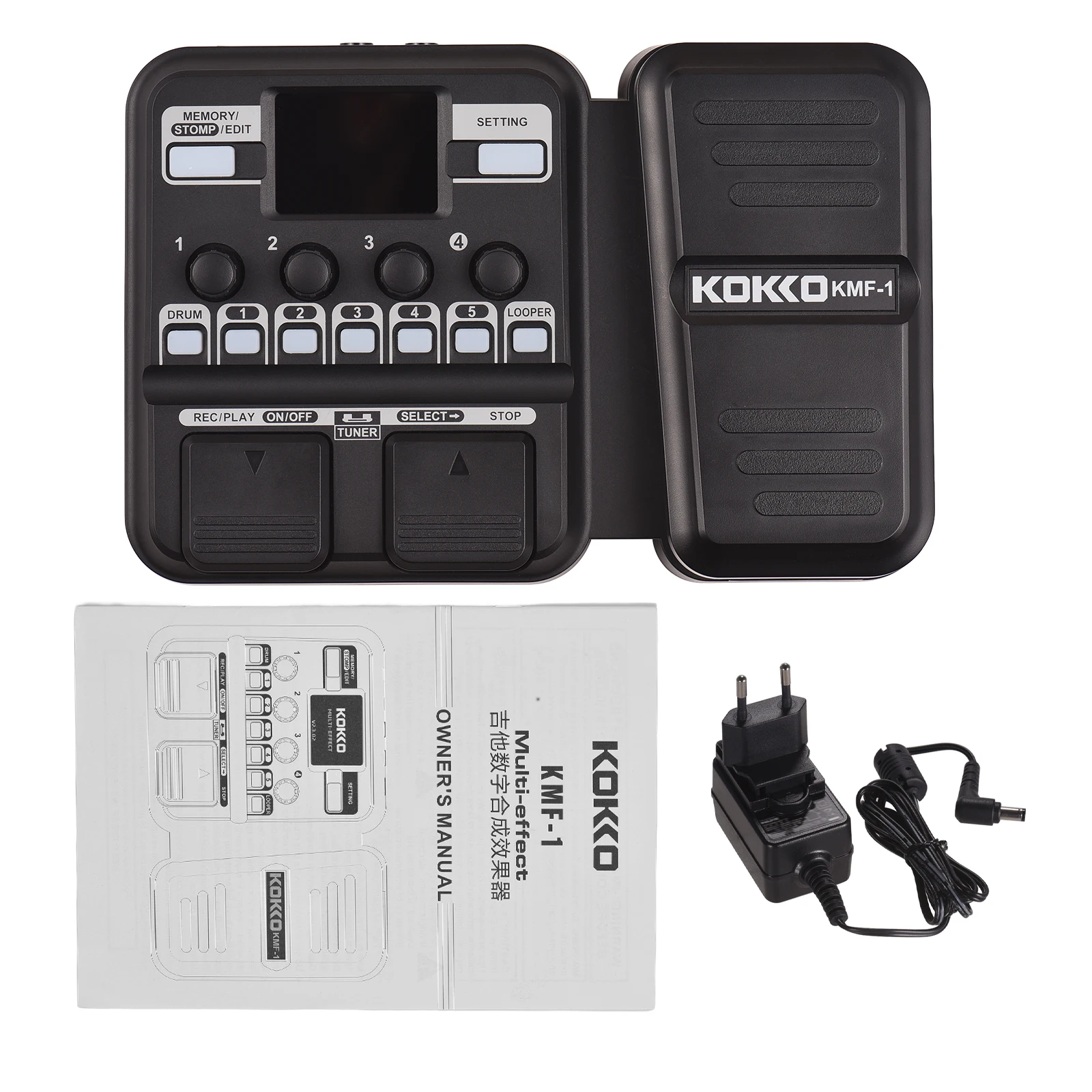 

Kokko Guitar Multi Effects Pedal with 10-59 Presets 6 Drum Machines and Looper 40 Different Rhythms for Home