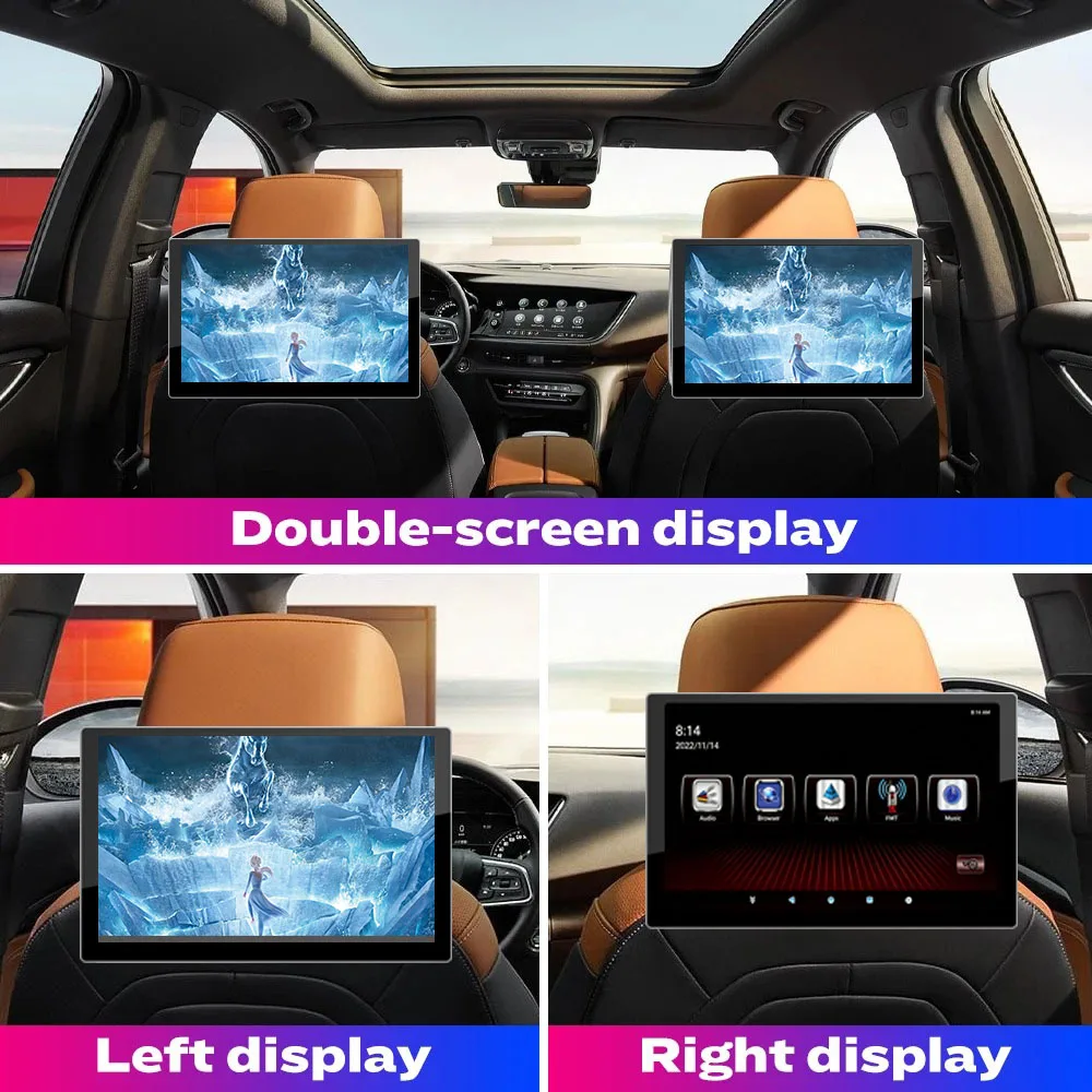 Incell 13 Inch HD 1920*1080 Android Headrest Monitor for Rear Seat Auto Video Player Mirror Link Bluetooth FM Wifi Tablet Screen
