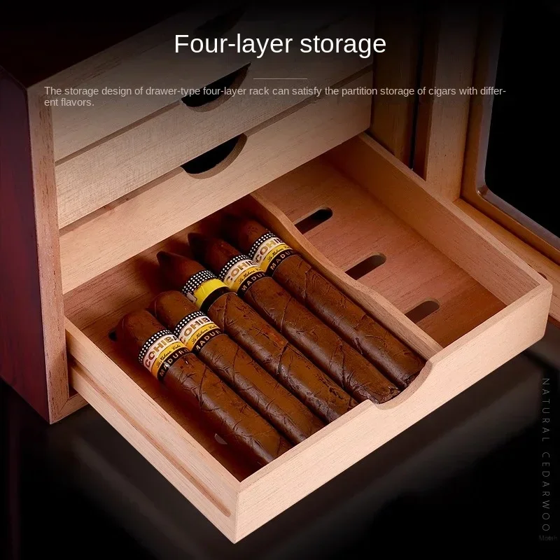 Hot Sale Humidor Box Spain Imported Cedar Wood Large Capacity Cabinet