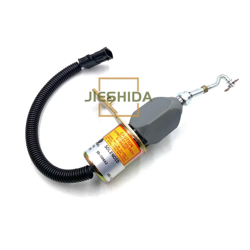 For Cummins engine shut-off solenoid valve shut-off switch SD-008A2 Dongfeng Tianlong Tianjin Dalishen excavator accessories1