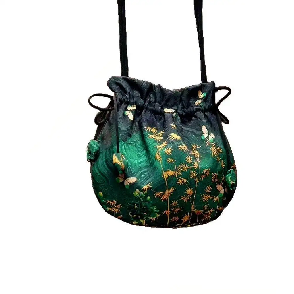 Handcrafted Dragon Scale Pattern Shoulder Bag Adjustable Crossbody Bag High Aesthetic Value Chinese Style Handbag Satchel