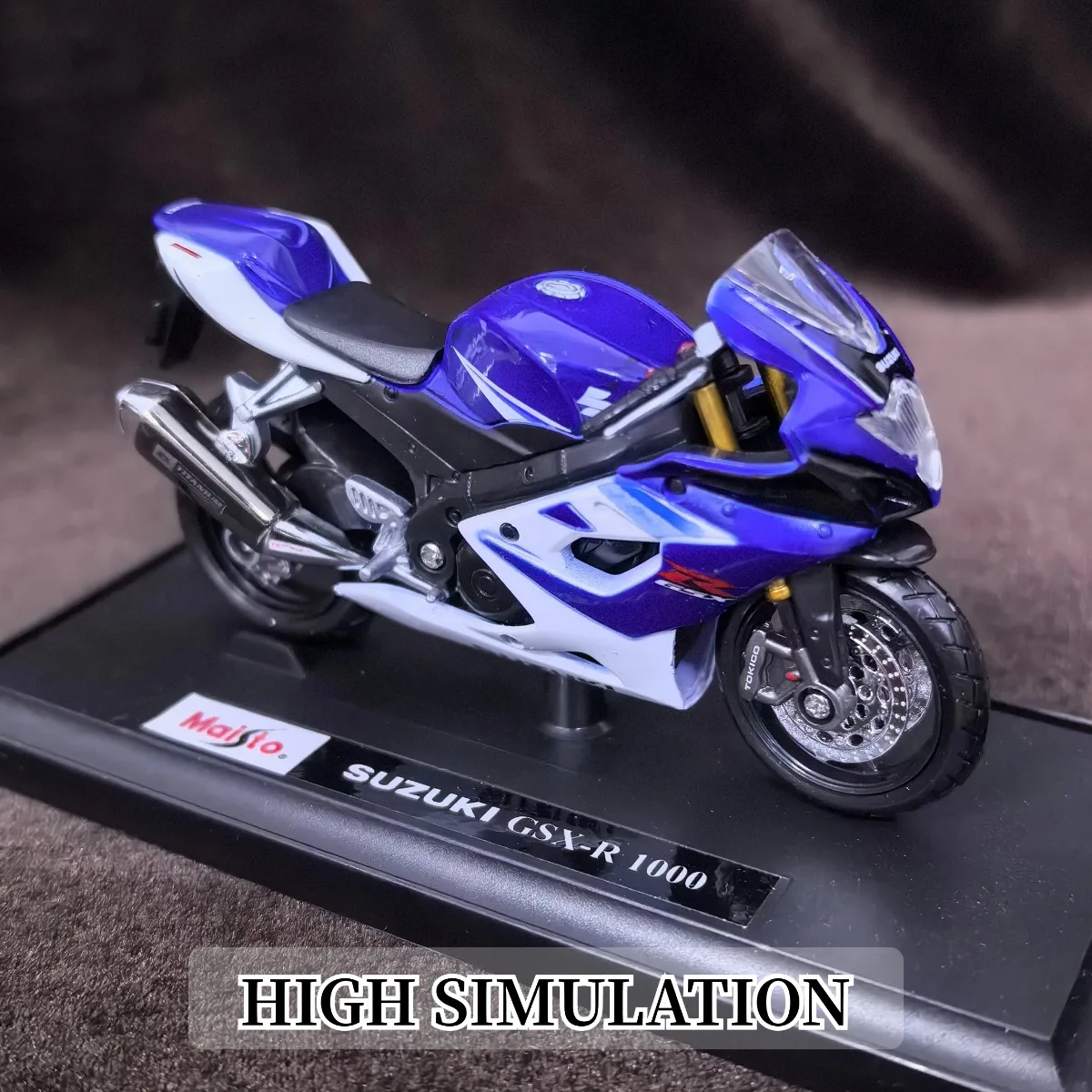 Modèle de Moto Suzuki GSX-R 1000, échelle 1:18, réplique de Mini véhicule de voiture de Moto, figurine Miniature, jouet cadeau de noël pour enfant
